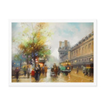 雨の日のパリ 水彩画 ポストカード