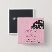 雨の日のブライダルシャワーボタン 缶バッジ (正面&裏面)