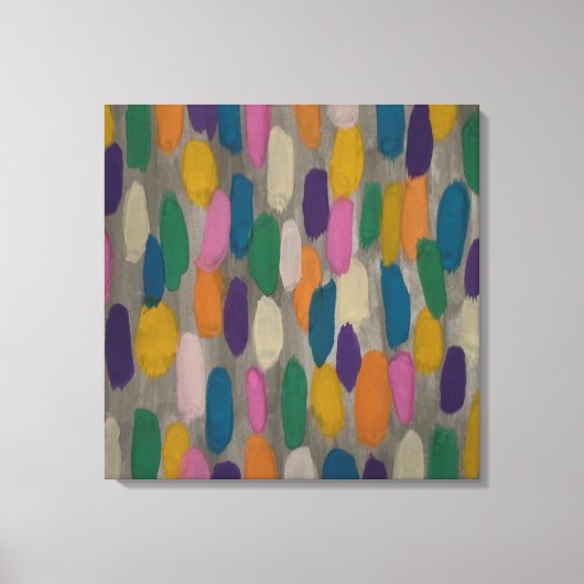 雨の日のブラシストローク抽象芸術アートキャンバス印刷 キャンバスプリント (正面)