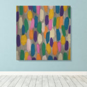 雨の日のブラシストローク抽象芸術アートキャンバス印刷 キャンバスプリント (インサイチュ (ウッドフロア))