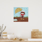 雨の日のポスターを楽しむ ポスター (キッチン)