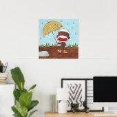 雨の日のポスターを楽しむ ポスター (ホームオフィス)