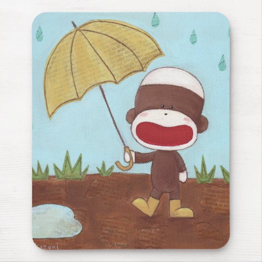 雨の日のマウスパッドを楽しむこと マウスパッド (正面)