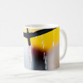 雨の日の傘の散歩 コーヒーマグカップ (正面右)