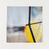 雨の日の傘を歩いて雨 タペストリー (正面(横))