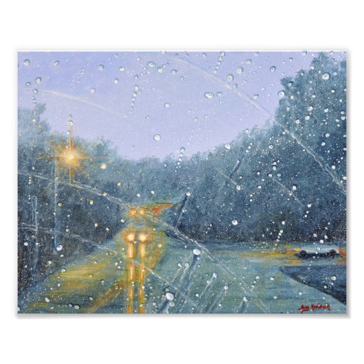 雨の日の光と暖かさ フォトプリント (正面)