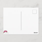 雨の日の出血ハートクローズアップ ポストカード (裏面)