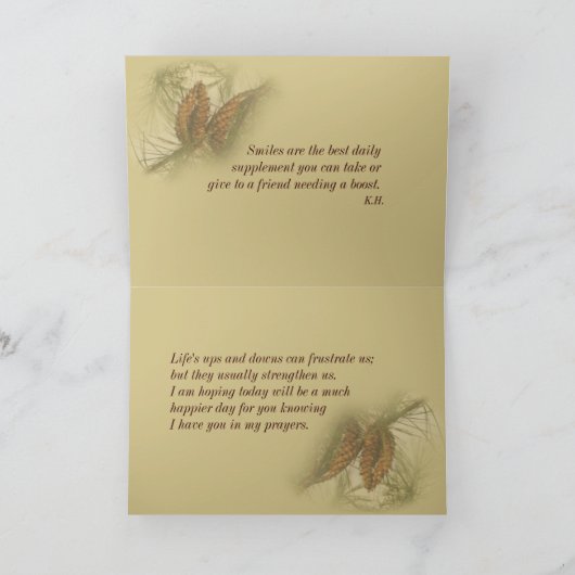 雨の日の勇気付けられるのカードか引き起こります カード (内部)