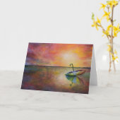 雨の日の反射グリーティングカードアリソン・ガルヴァン カード (黄色い花)