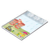 雨の日の学校アドベンチャー - カエルと一緒 ノートブック (左側)