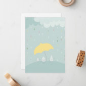 雨の日の文房具 ノートカード (正面/裏面インサイチュ)