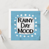 雨の日の気分グリーティングカード カード (正面/裏面インサイチュ)
