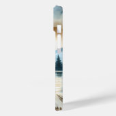 雨の日の水の色マウンテンレイクボー素朴ホ Case-Mate iPhoneケース (裏面 / 左)