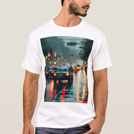 雨の日の渋滞 Tシャツ