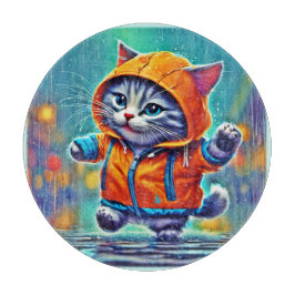 雨の日の猫踊り カッティングボード
