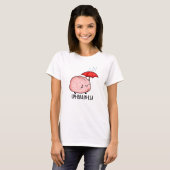雨の日の脳パズル 面白い脳のダジャレ Tシャツ (正面フル)
