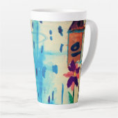 雨の日の蝶 カフェラテマグ (右アングル)