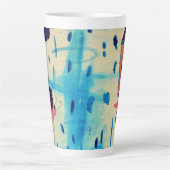 雨の日の蝶 カフェラテマグ (正面)