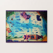 雨の日の蝶 ジグソーパズル (横)