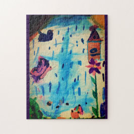 雨の日の蝶 ジグソーパズル