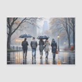 雨の日の街歩きデコパージュ 薄葉紙 (正面)