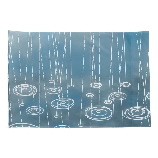 雨の日の青 枕カバー (裏面-右)