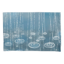 雨の日の青 枕カバー