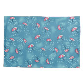 雨の日の面白い傘 枕カバー (裏面)