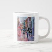 雨の日のCarnabyの通り ジャンボコーヒーマグカップ (右)