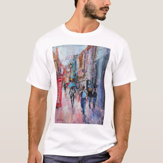 雨の日のCarnabyの通り Tシャツ (正面)