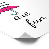 雨の日はおもしろい ポスター (角)