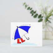 雨の日はがき ポストカード (スタンド正面)