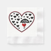 雨の日は愛ストップできない 縁ありカクテルナプキン (正面)