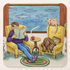 雨の日コースター スクエアペーパーコースター