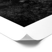 雨の日テキサス州で白黒の牧場 ポスター (角)