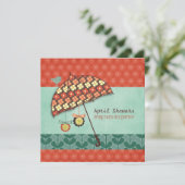 雨の日パーティの招待状 招待状 (スタンド正面)