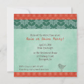 雨の日パーティの招待状 招待状 (裏面)