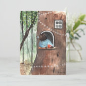 雨の日ベアーデイドリームティータイムイラストレーション 招待状 (スタンド正面)