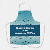 雨の日ベーキングレインドロップフォトアットホーム料理 エプロン (正面)