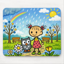 雨の日マウスパッド