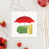 雨の日マネーコインとノート紙ナプキンス スタンダードカクテルナプキン (インサイチュ)