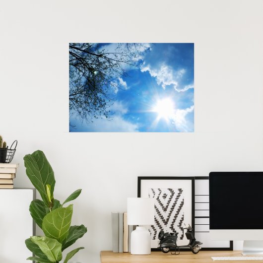 雨の日差し ポスター (ホームオフィス)