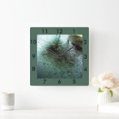 雨の日抽象芸術 スクエア壁時計 (ホーム)