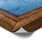 雨の日照窓枠 ポスター (角)