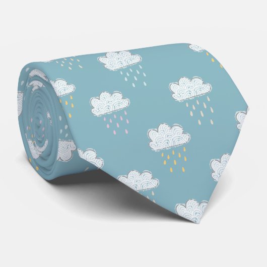 雨の日雨雲 ネクタイ (ロール)