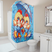 「雨の日鶏」 シャワーカーテン (インサイチュ)