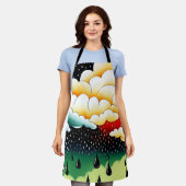 雨の日 エプロン (着用した状態)