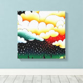 雨の日 キャンバスプリント (インサイチュ (ウッドフロア))