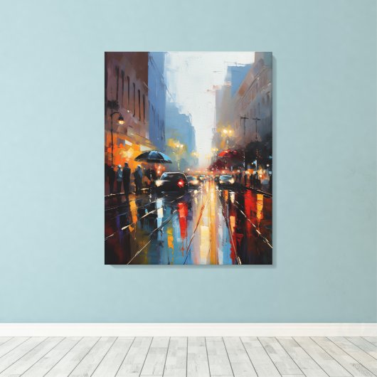 雨の日 キャンバスプリント (インサイチュ (ウッドフロア))