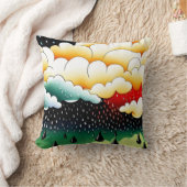 雨の日 クッション (ブランケット)